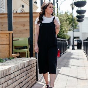 Black Pinafore Jumpsuit